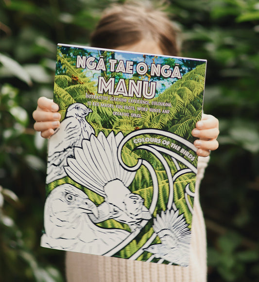 Ngā Tae O Ngā  Manu (Colours of the birds) | Children's Colouring Book