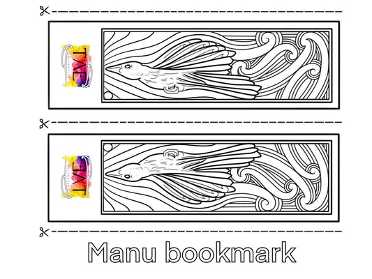 Downloadable Manu (bird) bookmarks x2