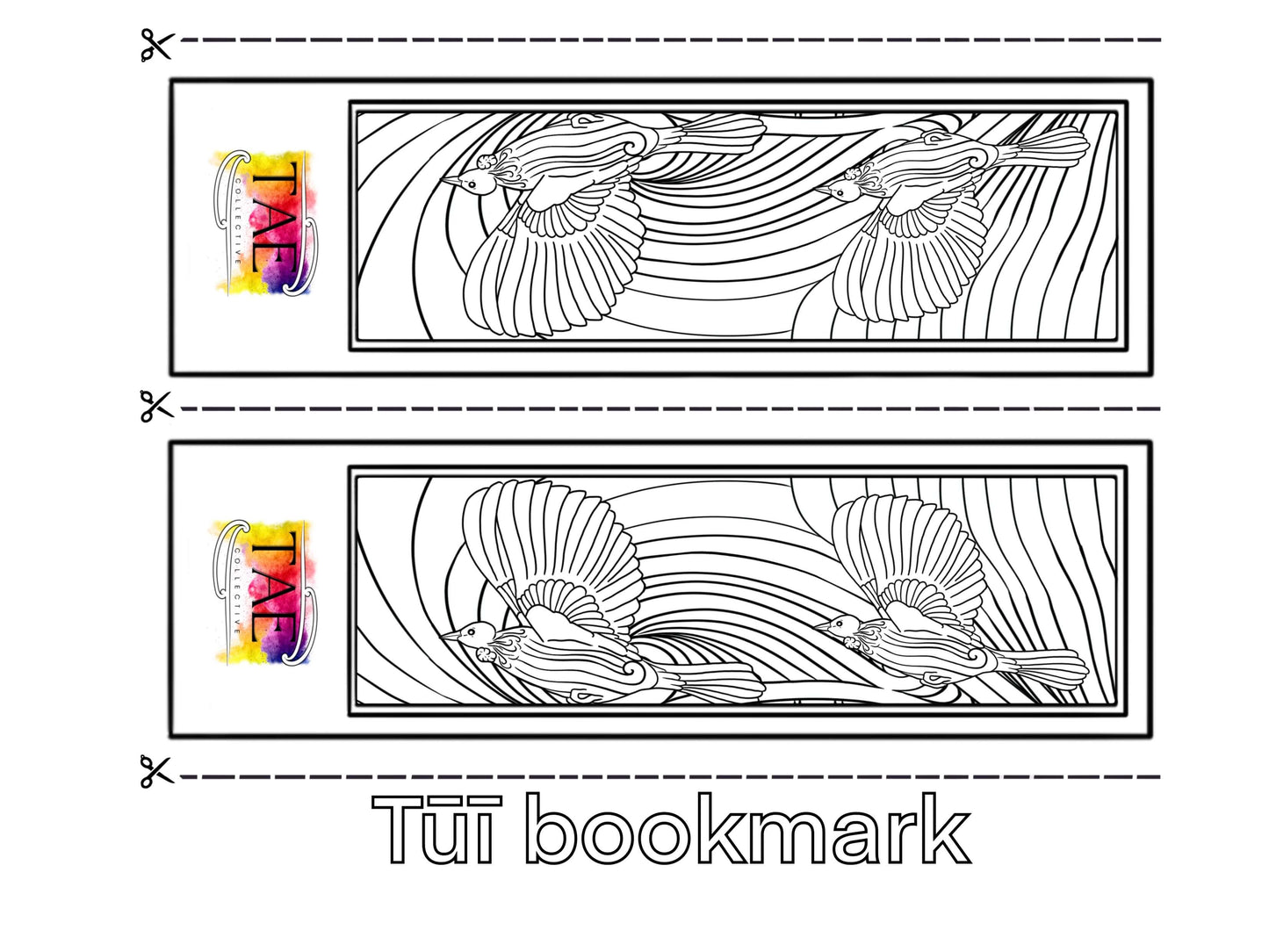 Downloadable Manu (bird) bookmarks x2