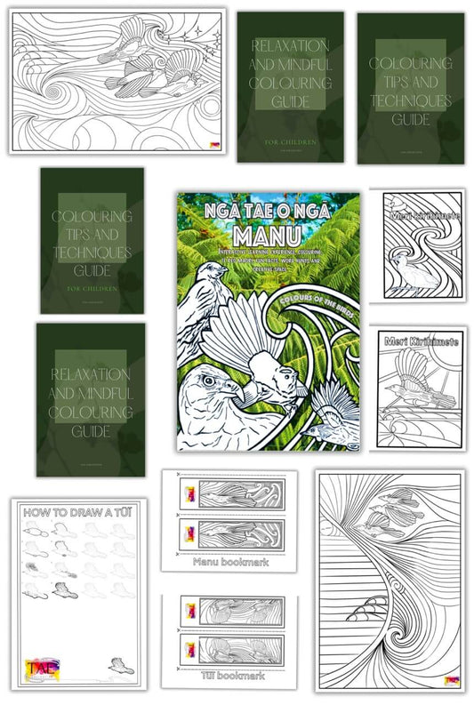 Manu (Bird) Colouring Bundle