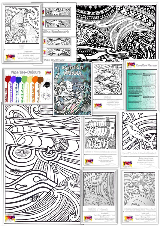 Moana Colouring bundle | Tae Collective - Children's Colouring Book